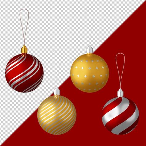 Bola De Navidad Aislado D Render Archivo Psd Premium