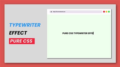 Pure Css Typewriter Effect Html And Css Youtube