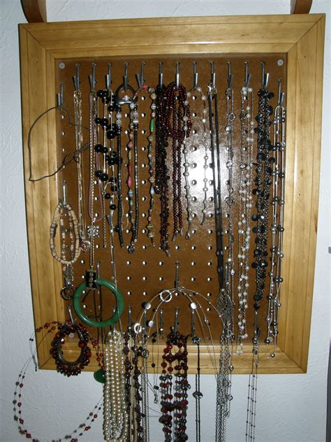 Pegboard Framed Necklace Holder Necklace Holder Peg Board Jewelry