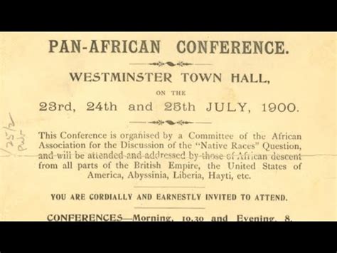 Remembering The 1st Pan African Conference Of 1900 YouTube