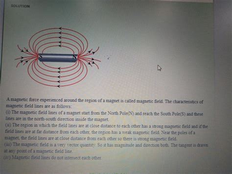 Draw Magnetic Field Lines Around A Bar Magnet List The Properties Of