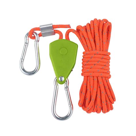 Camping Tent Rope Outdoor Guy Lines With Ratchet Pulley Camping Rope