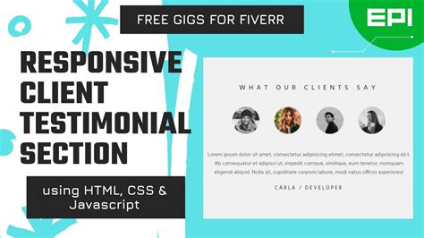 Free Gigs For Fiverr Ep Responsive Client Testimonial Section