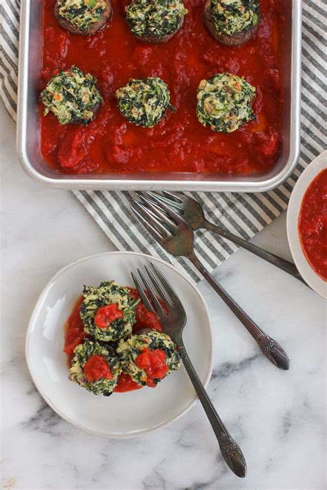 Spinach And Ricotta Stuffed Mushrooms Lisas Dinnertime Dish