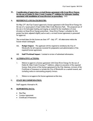 Fillable Online 2L Consideration Of Approving A Revised License