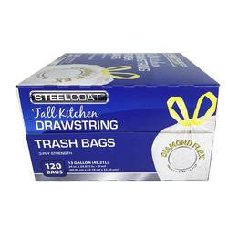 Steelcoat Flex 13 Gal Drawstring Trash Bags 120 Count At Menards