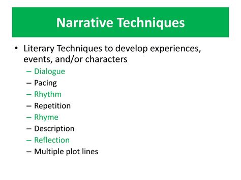 The Narrative MN State Standard American Literature Tenth Grade Ppt