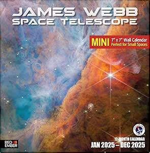 Amazon Small Spaces Mini Wall Calendar James Webb Space