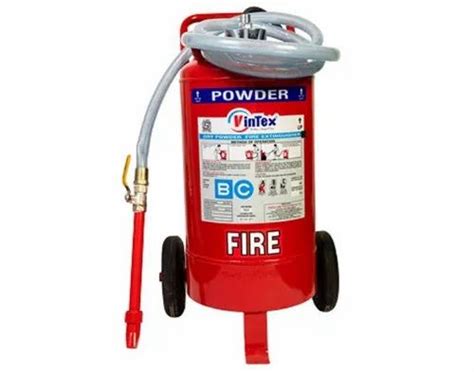 Dry Powder Type A Class Kg Trolley Mounted Abc Fire Extinguisher At