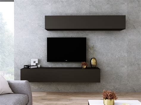 Meubel Square Tv Meubel Vela Mat Zwart Cm Wandmeubel