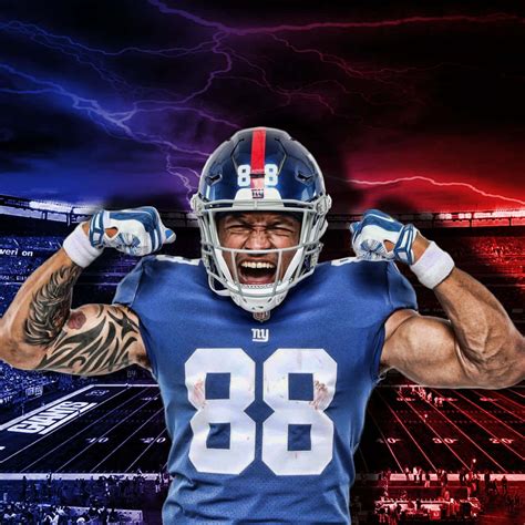 Download Evan Engram Fierce Football Pose Wallpaper