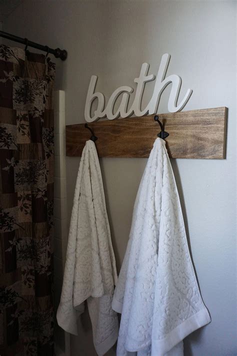 Rustic Bathroom Towel Hooks