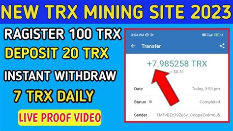 New Trx Mining Website 2023 Trx Mining Site Tron Mining Trx