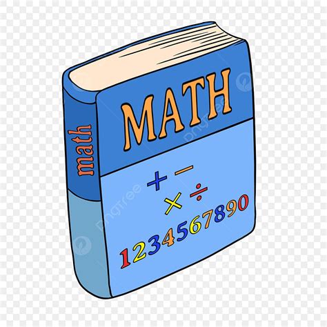 Math Book Clipart Vector, Math Clipart Cartoon Math Book