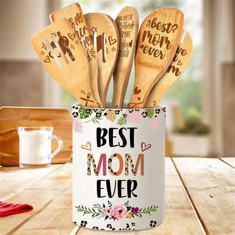 Gifts for Mom, Christmas Mom Gifts from Daughter Ceramic Utensil Holder ...