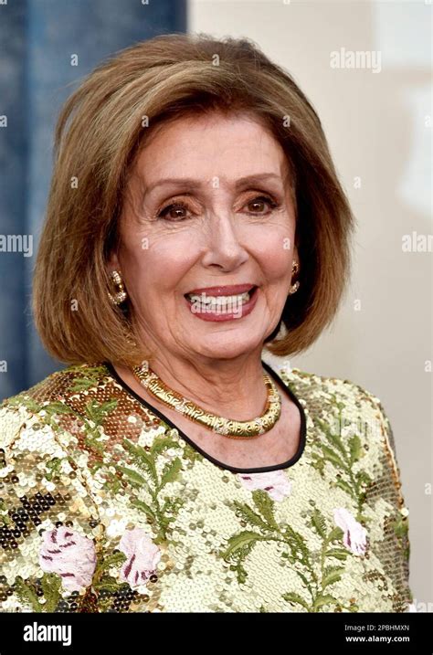 Nancy Pelosi arrives at the Vanity Fair Oscar Party on Sunday, March 12 ...