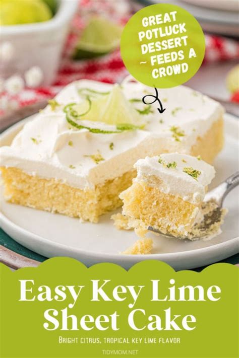 Easy Key Lime Cake Sheet Cake Recipe With Cake Mix Tidymom