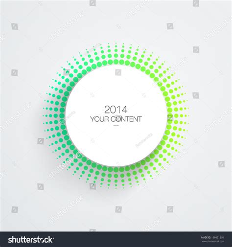 Circle Text Box Design Colorful Dots Stock Vector Royalty Free