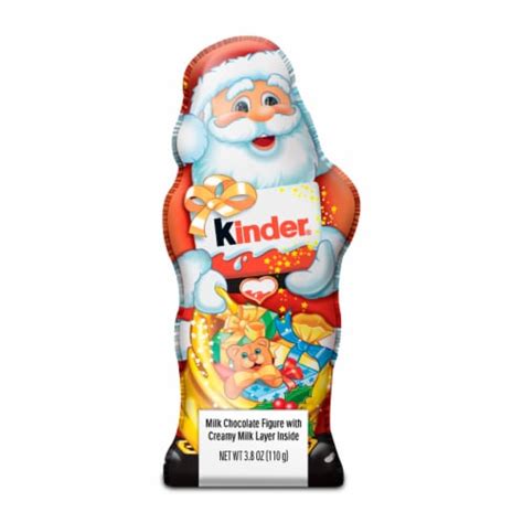 Kinder Chocolate Hollow Santa Figure Individually Wrapped 38 Oz Kroger