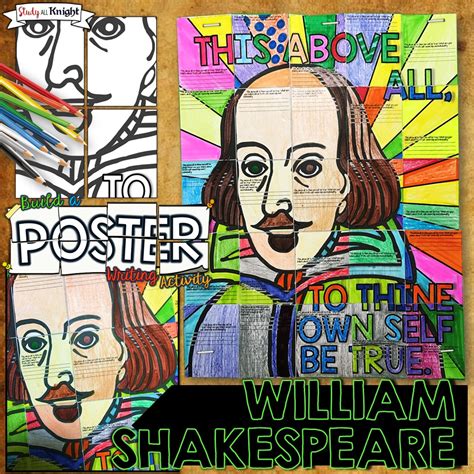 William Shakespeare, Writing Activity, Collaborative Poster, Group ...