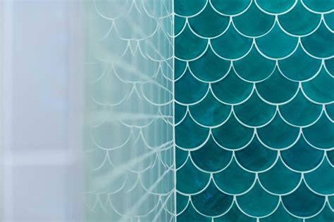 Fish Scale Tile Gorgeous Part Bathroom Renovation