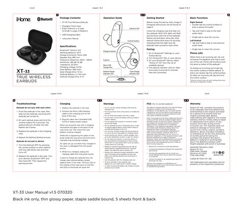 Infinitek Wireless Earbuds Manual