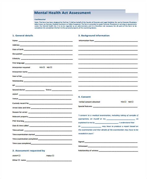 Free 39 Health Assessment Form Samples In Pdf Ms Word