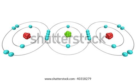 Atomic Diagram Carbon Dioxide Co2 Showing Stock Illustration 40318279