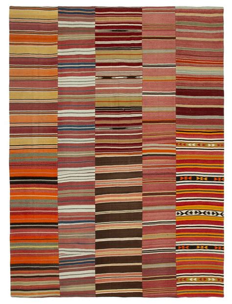 9x13 Orange Kilim Patchwork Rug 12337 Patchwork Rugs Orange Kilim