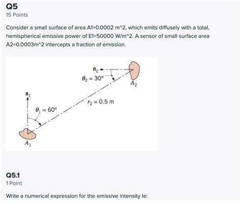 Solved Q5 15 Points Consider A Small Surface Of Area Chegg