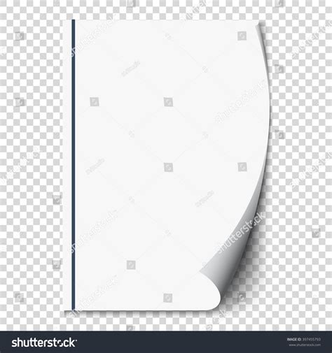 New White Page Curl On Blank Stock Vector Royalty Free