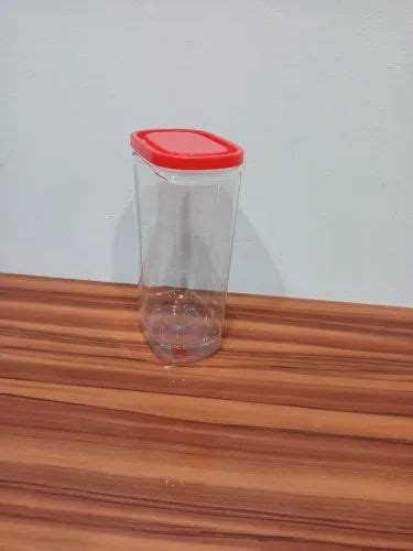 Transparent Rectangular 1 2 Ltr Pet Oval Jar Weight 65 Gm Capacity