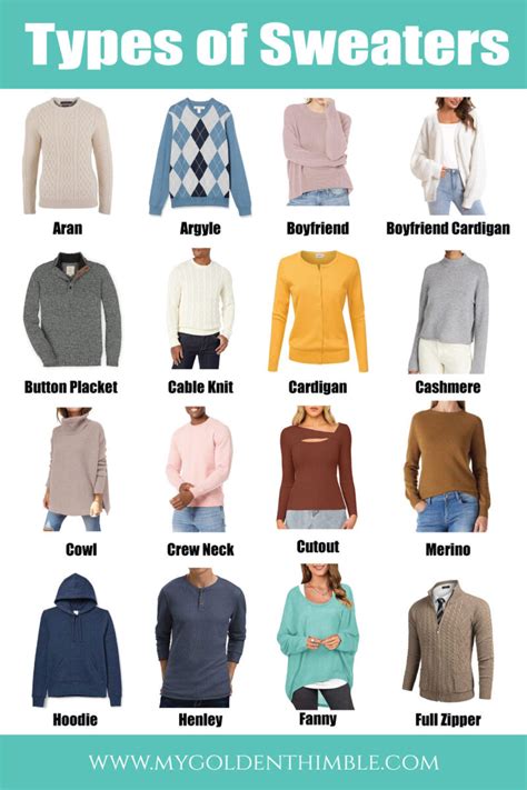 43 Different Types of Sweaters. Names & Pictures Guide.