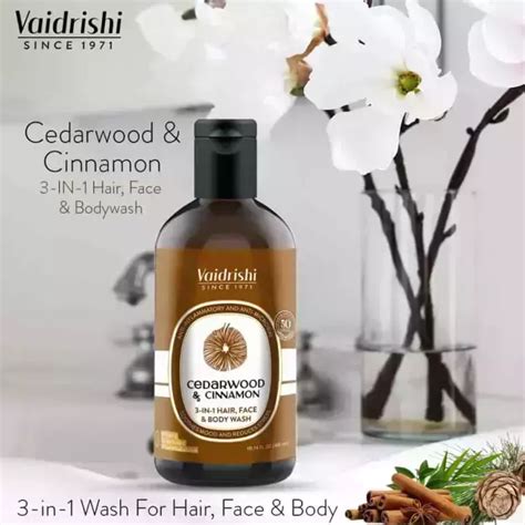 Vaidrishi Cedarwood Cinnamon In Face Body Hair Wash Almond