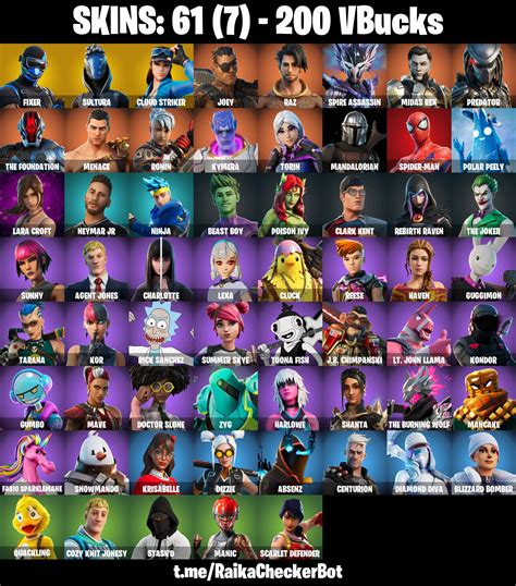 Buy 🦋 61 Skins 🦋 Lara Croft 🦋 Mandalorian 🦋 The Joker 🦋 Midas Rex 🦋 Kor