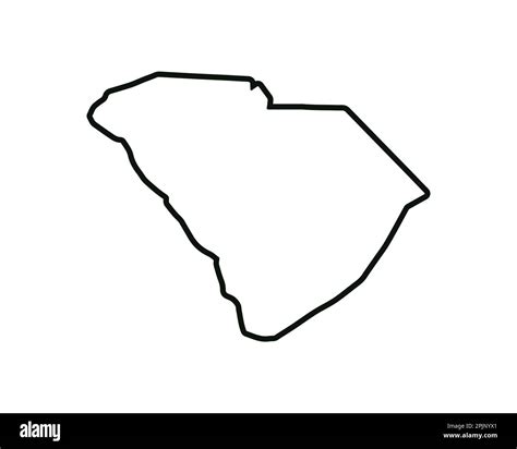 South Carolina state map. US state map. South Carolina outline symbol ...