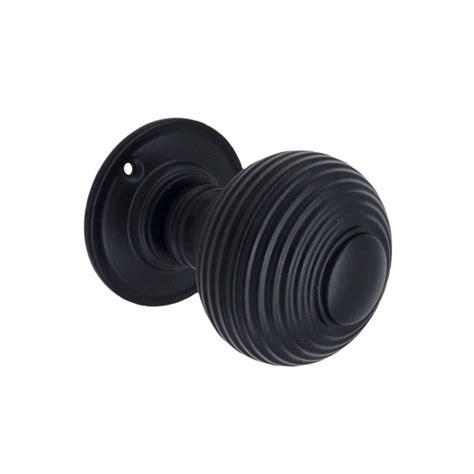 Beehive Large 60mm Mortice Door Knob Matt Black