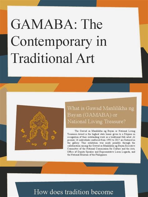 Gamaba The Contemporary In Traditional Art Pdf Weaving Philippines