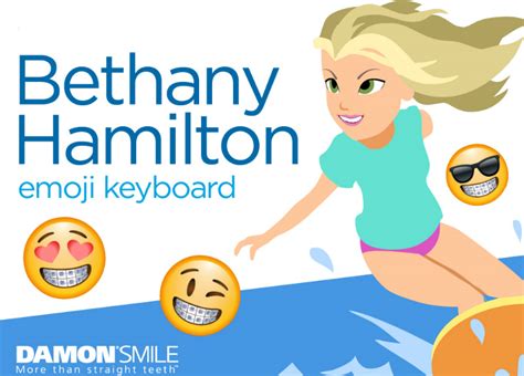 Braces app Bethany Hamilton Emoji Keyboard makes braces cool and fun