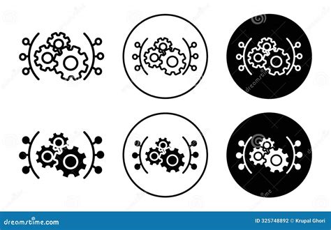 Function Icon Collection Of Outline Thin Line Symbol Or Sign Stock