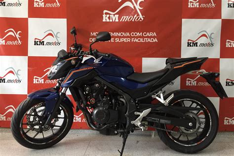 Honda Cb 500 F Azul 2018 KM Motos Sua Loja De Motos Semi Novas