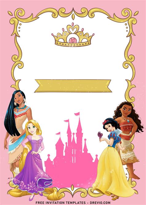 Disney Princess Background For Invitation