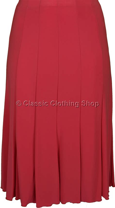 Coral Plain Lined Panelled Skirt