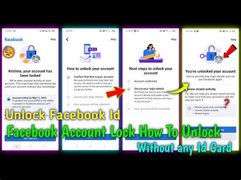 Unlock Facebook Account Facebook Account Lock How To Unlock Confirm