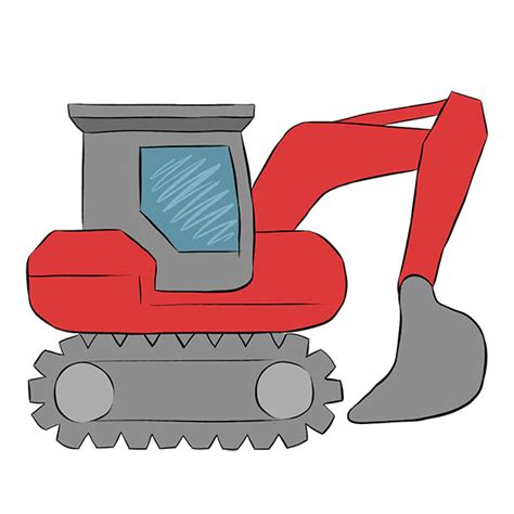 Excavator Drawing