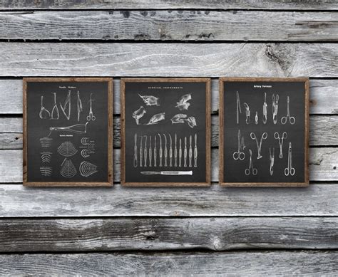 Surgeon T Wall Decor Set Of 3 Unframed Art Prints Surgical Etsy