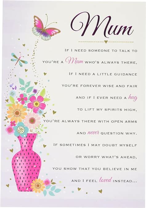 Piccadilly Greetings Heartfelt Wishes Sentimental Birthday Card Mum 9