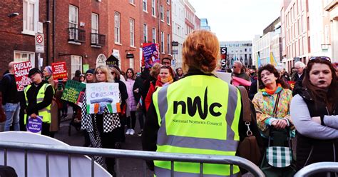 Womens Rally Brings People To The Streets Of Dublin To Protest Gender