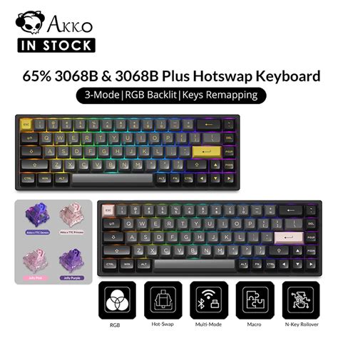 Akko B B Plus Black Pink Wireless Rgb Hot Swappable