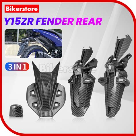 In Y Zr V V Rear Fender Tail Lamp Cap Carbon Mudguard Cover Set